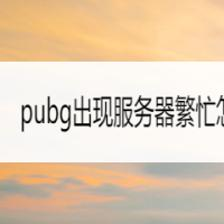 pubg错误服务器繁忙是什么原因(pubg端游服务器繁忙怎么办)